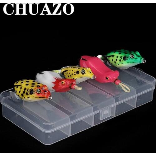 CHUAZO Japan Mould Big Rubber Frog Fishing Lures With balance weight Spoon Snakehead Lure Floating Artificial Bait pe