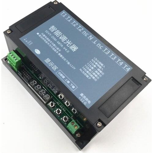 Serial-port dimmer 485 four-channel LED dimming gradient 256 stage C4 central control of thyristor dimmer