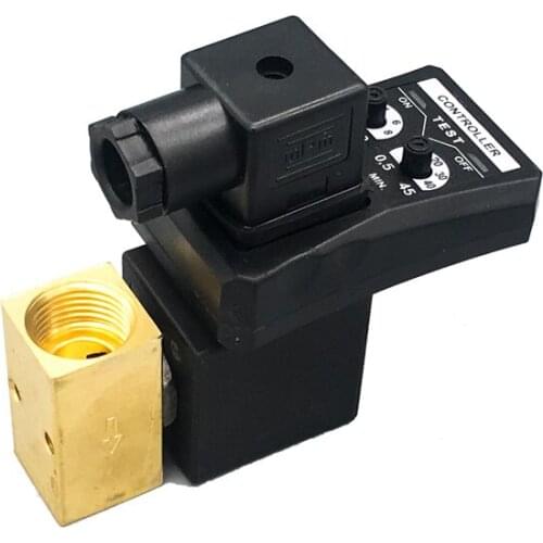 Solenoid valve 4 min 220 V air compressor electronic drain valve air tank timing drain normally closed type