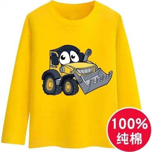 Kids T-Shirts Children Clothes Boys Girls Cotton Cute Autumn Long Sleeve Cartoon Dog Print Graphic T Shirts Baby Tops for Girls
