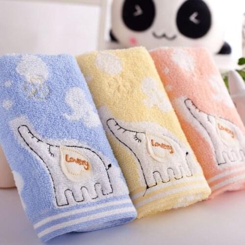 25x50cm elephant cotton child towel Hand Towel wholesale Home Cleaning Face for baby for Kids High Quality Bath Towel Set