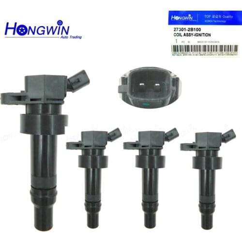 4 Pcs 27301-2B100 Ignition Coil For KIA Rio Soul 2012-2014 1.6L Hyundai Accent Veloste 27301-2B100 27301 2B100 273012B100