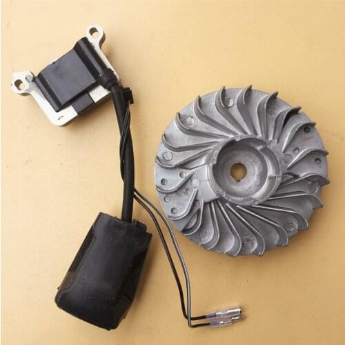 Flywheel ignition coil for 2T engine Starter 63cc 71CC 1E48F replacement repair China engine scooter earth drill motor