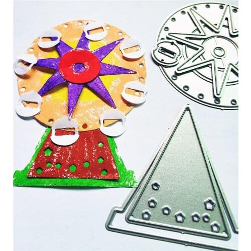 Metal Ferris wheel paper die cutting dies for Scrapbooking/DIY Easter wedding Halloween Easter card