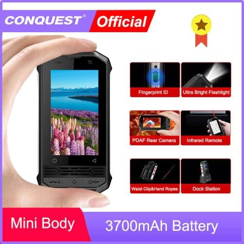 CONQUEST F2 Little F2 Mini IP68 Rugged Smartphones 2020 Mini Smartphone IP68 Smart Phone NFC Android Smartphone Unlocked Movil
