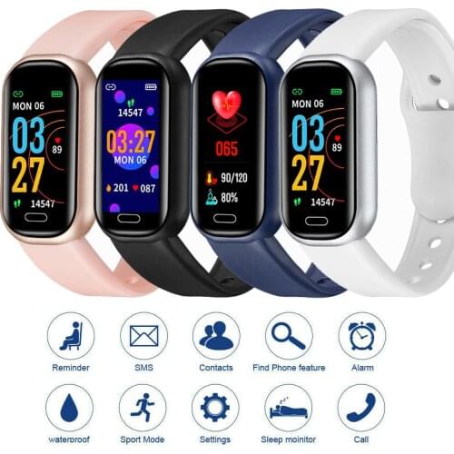 Fashion Smart Watch Running Fitness Heart Rate Blood Oxygen Monitor Sport Wearable Clock Touch Screen Wristwatch for IOS Android