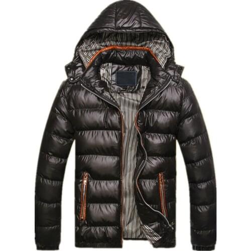 Male Casual Hoodies Brand Clothing Warm Coat New Men Winter Jacket Fashion Hooded Thermal Down Cotton Parkas