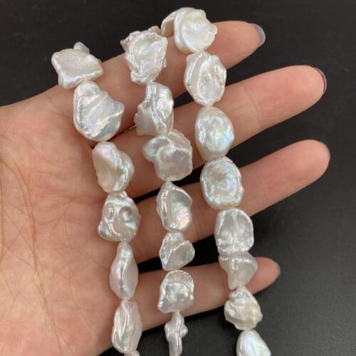 Natural freshwater pearl 36 cm one special-shaped for making Bracelet Necklace Jewelry 12x16-13x18mm