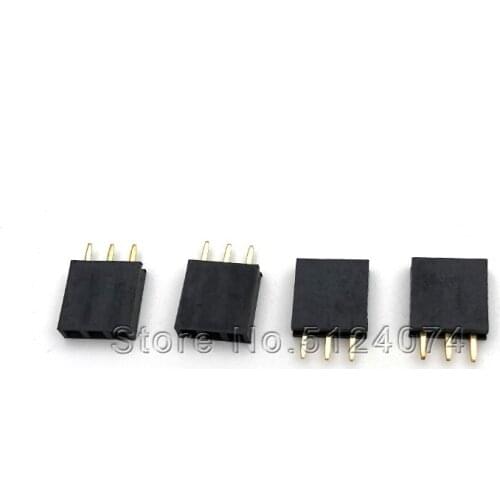 20pcs/lot Single row female 3pin spacing 2.54 mm row pin socket female seat 1*3P straight needle connector