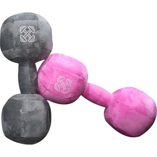Creative Simulation Fitness Dumbbells Plush Pillow Toy Personality Soft 60Cm Large Dumbbell Plush Pillow Creative Gift To Friend