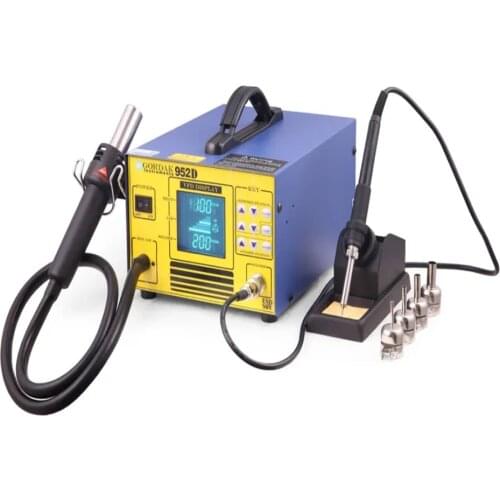 GORDAK 952D Hot Air Soldering Station Rework Station Heat blow dryer and soldering iron handle for soldering various components
