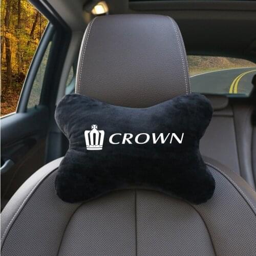 1pcs Car Accessories Neck Pillows Comfort compound cotton Breathable Auto Neck Rest Headrest fit for Toyota CROWN