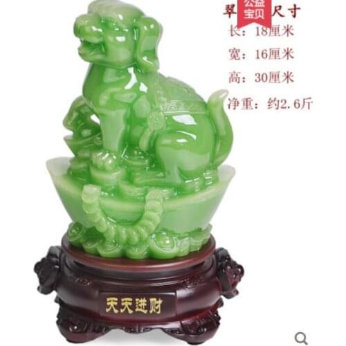 Resin Zodiac Dog Lucky Feng Shui Dog Crafts Home Living Room Decoration