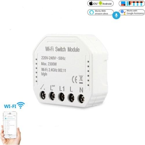 Smart wifi Wall Switch Breaker Module Smart Life Tuya APP Remote Control Alexa Echo Google Home 1 way 2 Way Switch Module