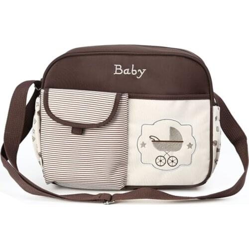 New Embroidered Waterproof Diaper Bag Large Capacity Handbag Messenger Travel Baby Bag Multifunctional Baby Stroller Bags