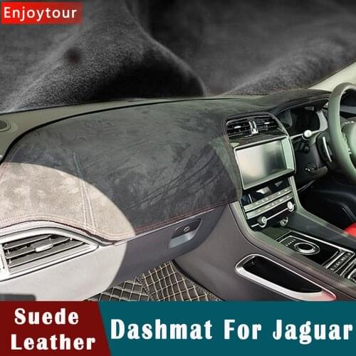 Suede Leather Dashmat Dashboard Covers Pad Dash Mat carpet car accessories Styling for Jaguar XE XF XJ XJL F-PACE RHD