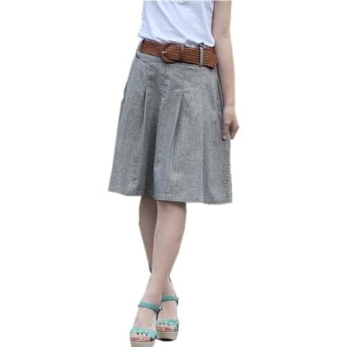 2021 Spring Summer Autumn Women Skirt High Waist Pleated Skirt Midi Knee-Length Casual Skirt Skirts women S378