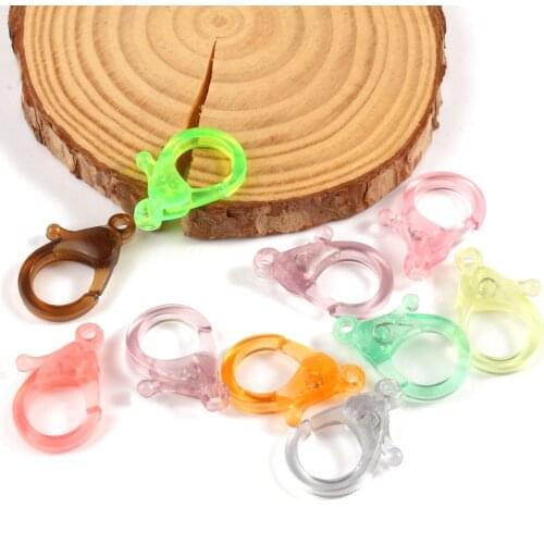 10ocs/lot 6x26mm Resin Acrylic Lobster Clasps Hooks For Jewelry Making Handmade Diy Necklace Bracelet Chain Supplies Accessories