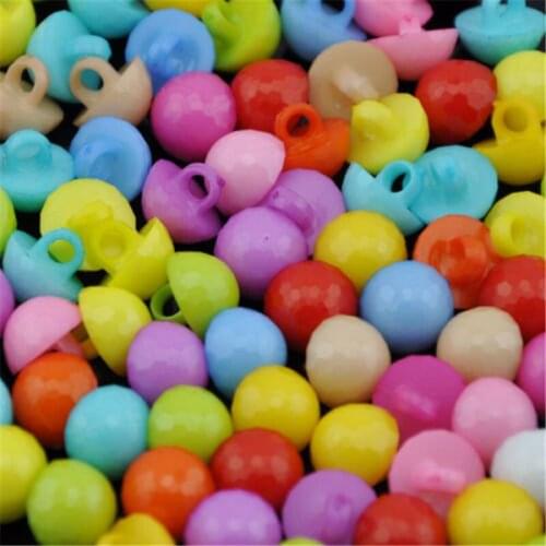 100pcs Mini Plastic Buttons Mix Colors Have Hole Sewing Accessories Crafts PT84