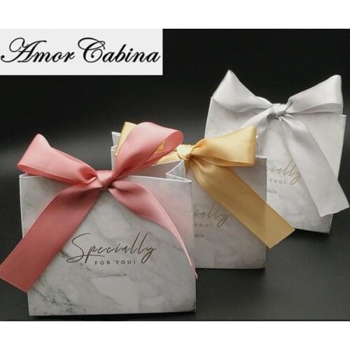 30pcs Grey Marble Nordic Candy Bag Chocolate Box Wedding Party Table Decoration Event Party Supplies Like Gift Box