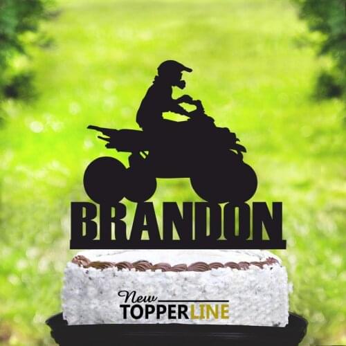 Racing,4 Wheeler,First Name Cake Topper,birthday Cake TopperPersonalised ATV Quad Cake Topper,ATV Four Wheeler Birthday,Extreme