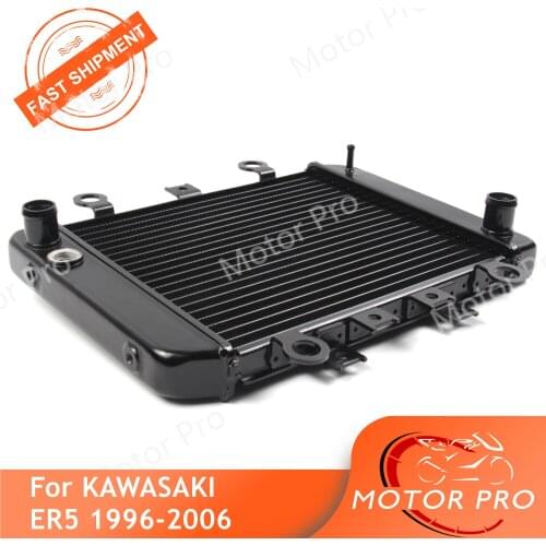 Aluminum Motorcycle Radiator Water Cooler For Kawasaki ER5 ER-5 ER500 1996 - 2006 1997 1998 1999 2000 2001 2002 2003 2004 2005
