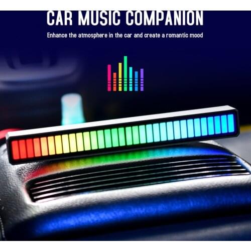 Sound Control Atmosphere Light Car LED Strip RGB Voice-Activated Music Rhythm Ambient Light Backlight Auto Home Decoration Lamp