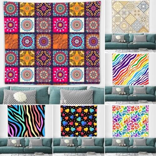 Bohemian Mandala Tapestry Hippie Tapestries Psychedelic Boho Tapestry Wall Hanging for Bedroom Home Decoration