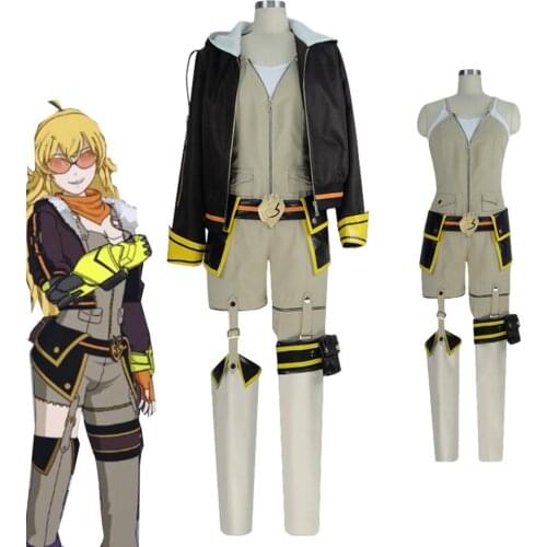 Yang Xiao Long Costume Adult Uniform Halloween Outfit Jumpsuit Coat L321