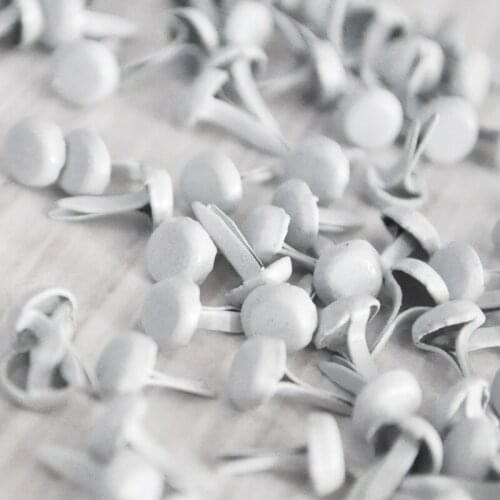 Happymems White Round Metal Brads 500pcs/lot DIY Photo Album Embellishments Scrapbooking Crafts Home Decor Fastener