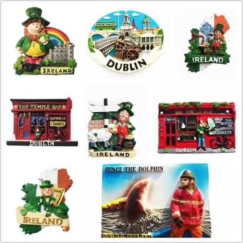 Ireland 3D Fridge Magnets Tourism Souvenir Refrigerator Magnetic Sticker Collection Handicraft Gift