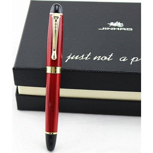 JINHAO X450 Noble Roller Ball Pen Coral Red Stripes Stationery School&Office Supplies luxury writing gift pens