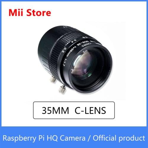 Raspberry Pi HQ Camera Official product 35mm C-LENS Sony IMX477 with adjustable back focus and support Cmount lens