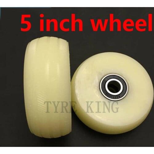 Caster about 5 Inch Diameter 123mm Wheel Heavy Nylon Single Wheel Flat Wheel Trolley Wheel Solid Wheel Wear Wheel
