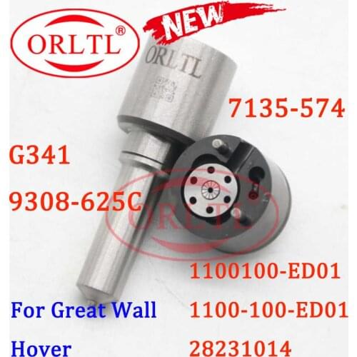 ORLTL 7135-574 EURO5 Diesel Injector Repair Kits Sets Nozzle G341 and Valve 9308-625C for Great Wall 1100100-ED01 1100-100-ED01