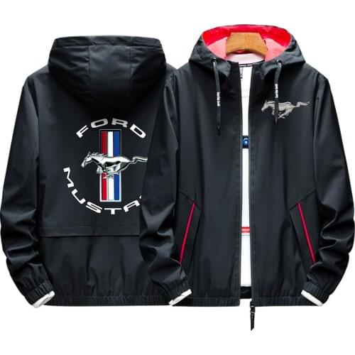 2021NEW Spring Autumn Bomber Jacket Mustang Mens Zipper Coat Elastic Casual Windbreaker Sports Men Outdoor Clothing Top