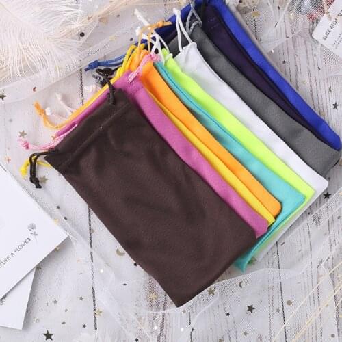 New Hot Sale Sunglasses Bag Drawstring Pouch Myopia Glasses Case Soft Eyeglasses Pocket Spectacles Cloth Bag Eyewear Accessories