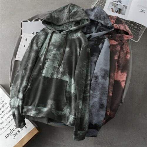 New Spring Autumn Streetwear Loose Camouflage Sweatshirts Women Casual Pullovers harajuku hoodies Hooded Long Sleeve Tops Mw681