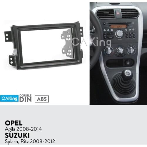 Fascia Radio Panel for OPEL Agila 2008-2014 / SUZUKI Splash, Ritz 2008-2012 Dash Fitting Kit Install Facia Adapter Plate Bezel