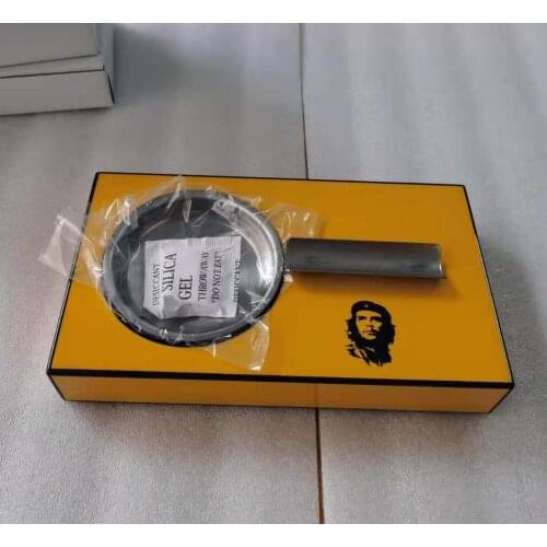 2021 Cuba Cigar Ashtray Creative Solid Wood Stainless Steel Cigarette Ashtray Cigar Accessories