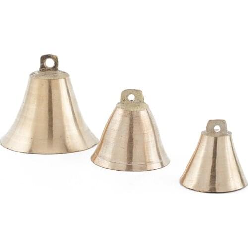 1Pc Cow Horse Sheep Grazing Copper Bells Horn Brass Bell Pure Brass Bell Wind Chime Pendant Antique Pet Bell