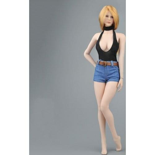 1/6 Scale ZY5026 Sexy Cosplay Women Low-cut Short dress Girl Clothing Female Denim Shorts Clothes For 12" Action Figure BodyDoll