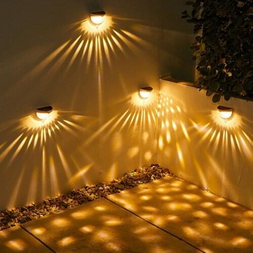 LED Solar Lights Outdoor Lighting Garden Decoration Yard Fence Lamp Waterproof Sensor Wall Lamp Energy Saving Street Night Light