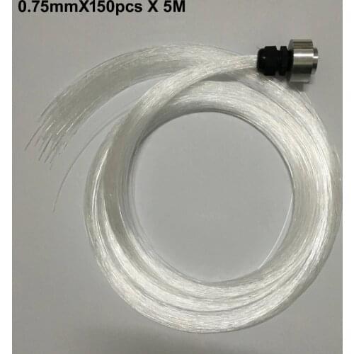 Diameter 0.75mm Glow PMMA Plastic Fiber Optics Cable Spool 150 Pcs 5 Meters For All Kind Led Light Engine Driver Lighting
