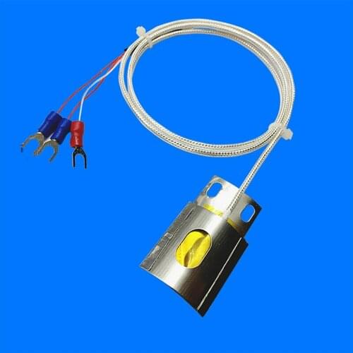 Adhesive Type PT100 platinum thermal resistance temperature sensor 1-5 meters length 3-wire class A silver plated Pipe SMD chip