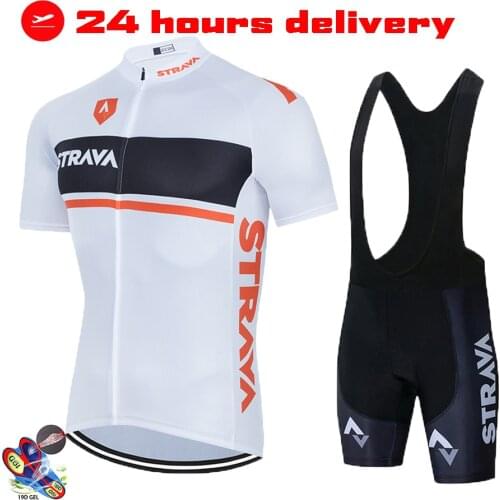 STRAVA 2021 New Cycling Jersey Set Pro Bicycle Wear Clothes Short Sleeve Maillot Sport Uniform MTB Bike Shorts Suit Ropa Ciclism