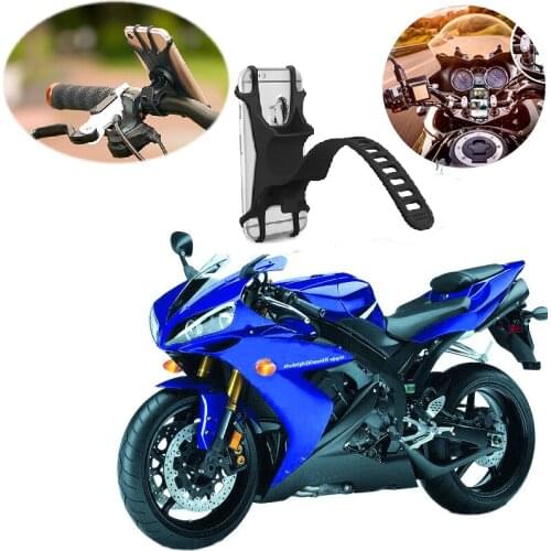 Bike Motorcycle Phone Holder Silicone Adjustable Pull Button Anti-shock Phone Holder Mount Bracket Fork For Bicycle Phone Holder