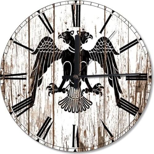 Tablomega Vintage Wood Seljuk Flag Emblem Decorative wall clock wall clock