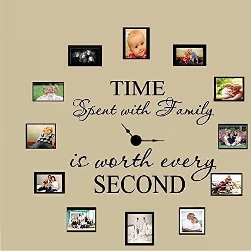 Time Spent With Family Wall Art Sticker Quote Living Room Decor Mural Decal