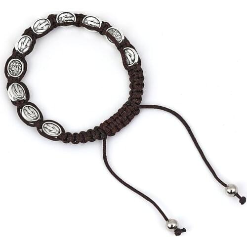 Jewelry 2021 NEW Jesus Cross Charm Bracelet Christian Supplies Gifts Zinc Alloy Material Virgin Mary Bracelets Wholesale